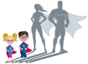 Children become super heros with high self-esteem