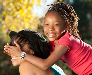 Mother and Daughter Piggy Back Ride GPS Tracking Watch